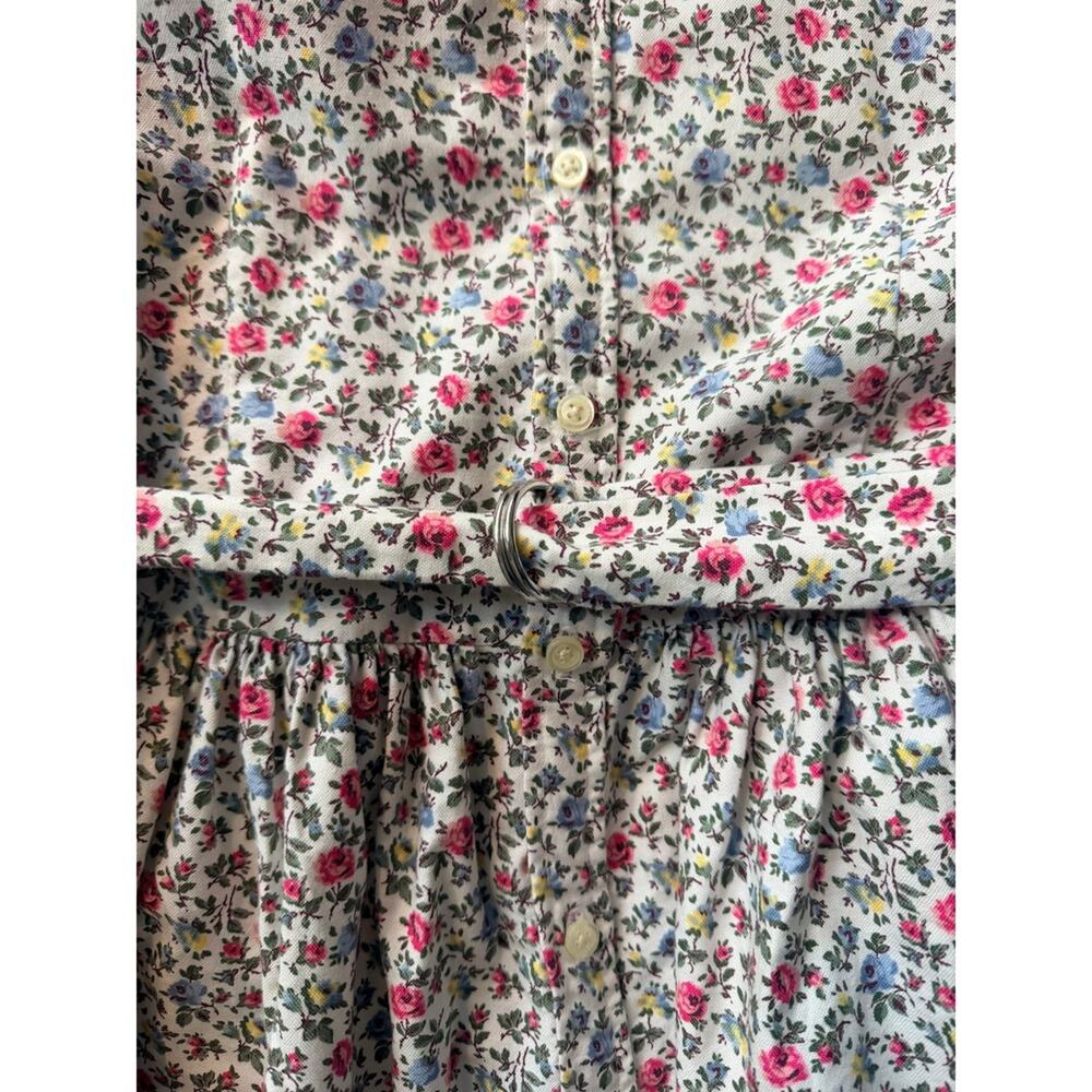 Polo Ralph Lauren Girls Belted Floral Cotton Oxford Dress Size 14 - Picture 4 of 5